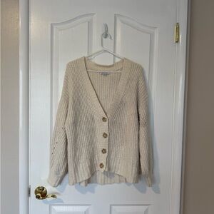 American Eagle Outfitters Cream Cardigan Sweater